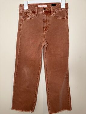 Cunina Straight-Leg Jeans in Rust Brown